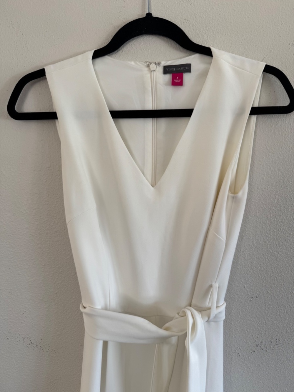 Vince Camuto White Sleeveless Jumpsuit Size 4 - Picture 6 of 7